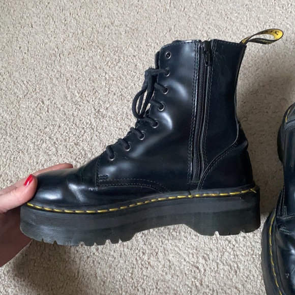 Doc Martens Black Platform Jadon Leather Boots European 41 - Picture 5 of 9